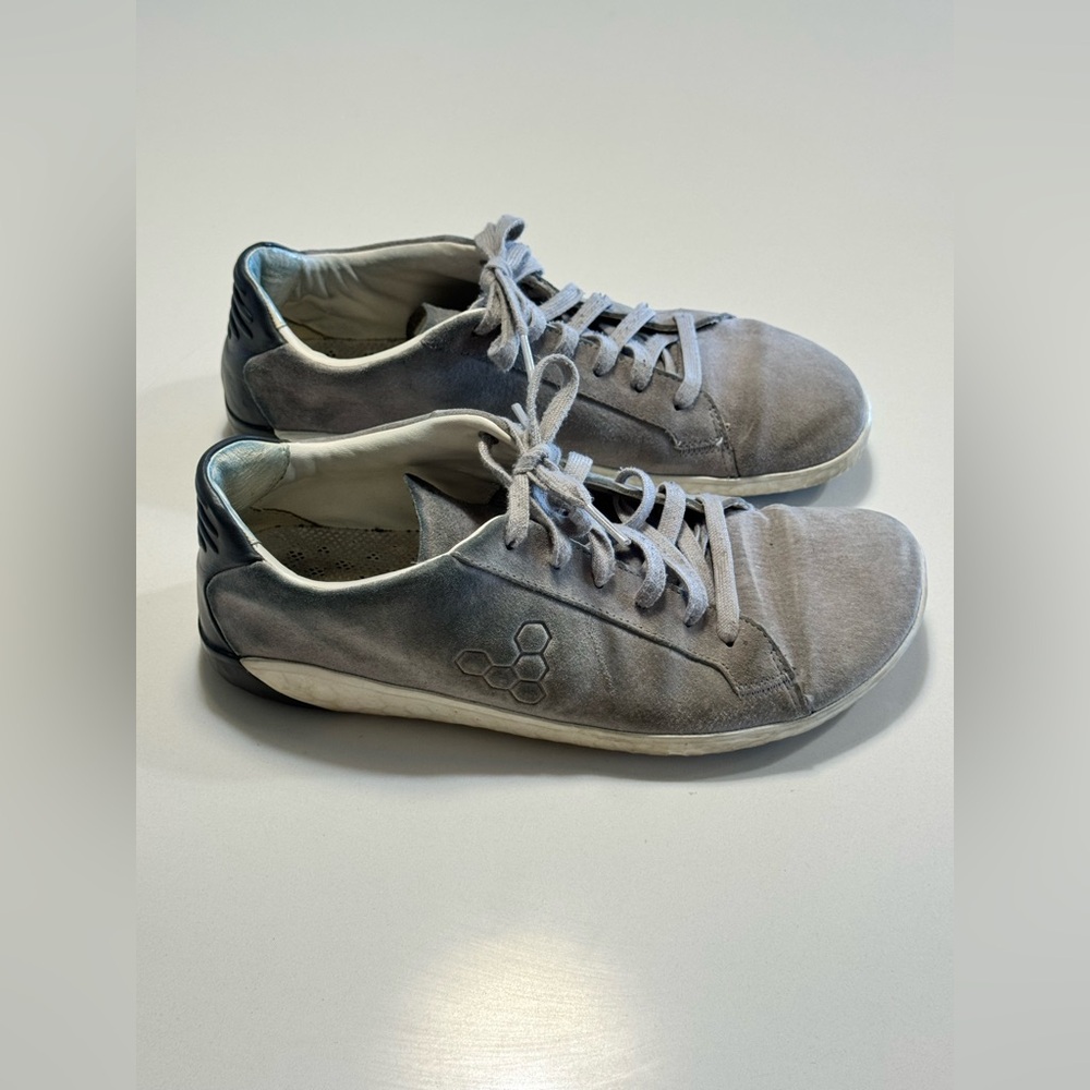 Vivobarefoot Geo Court Eco Women's US 9 EU 40L Minimalist Shoes Gray Suede - Picture 4 of 10